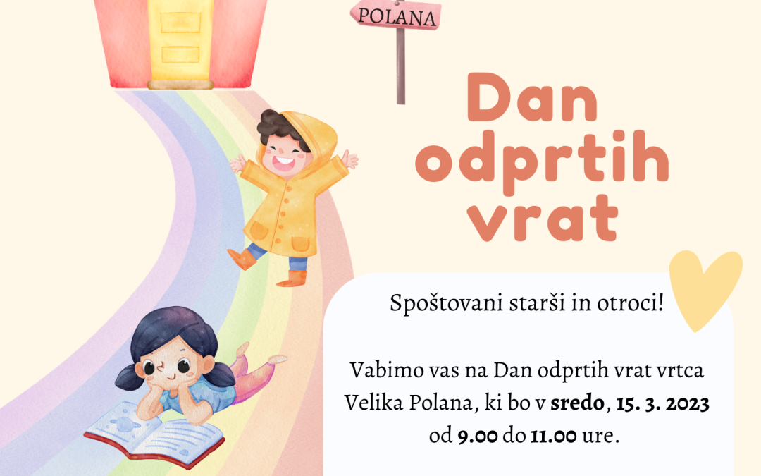 DAN ODPRTIH VRAT VRTCA