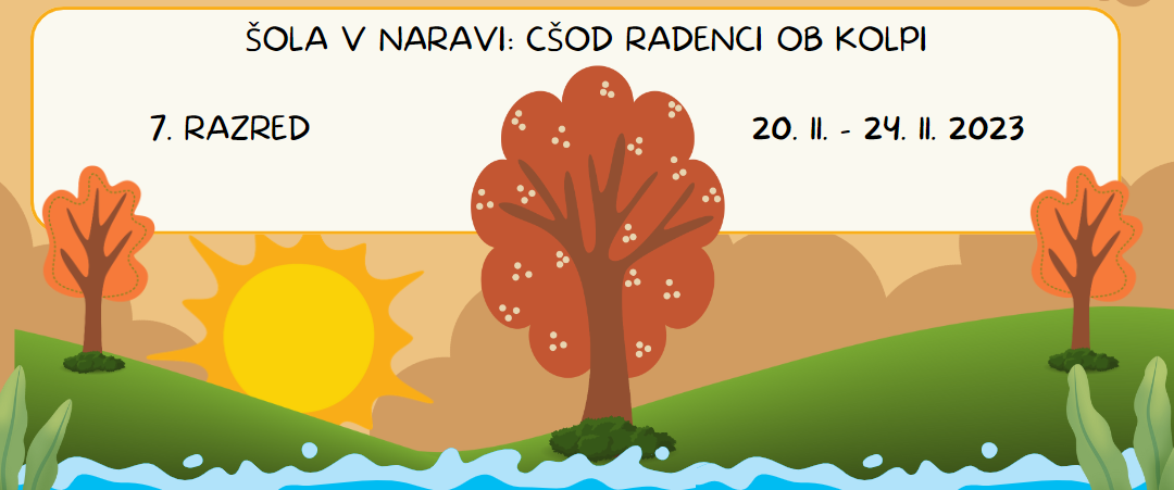 Naravoslovna šola v naravi, 7. razred